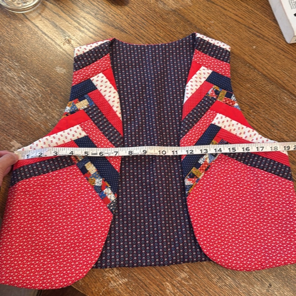 Handmade Vintage Patchwork Vest - image 7
